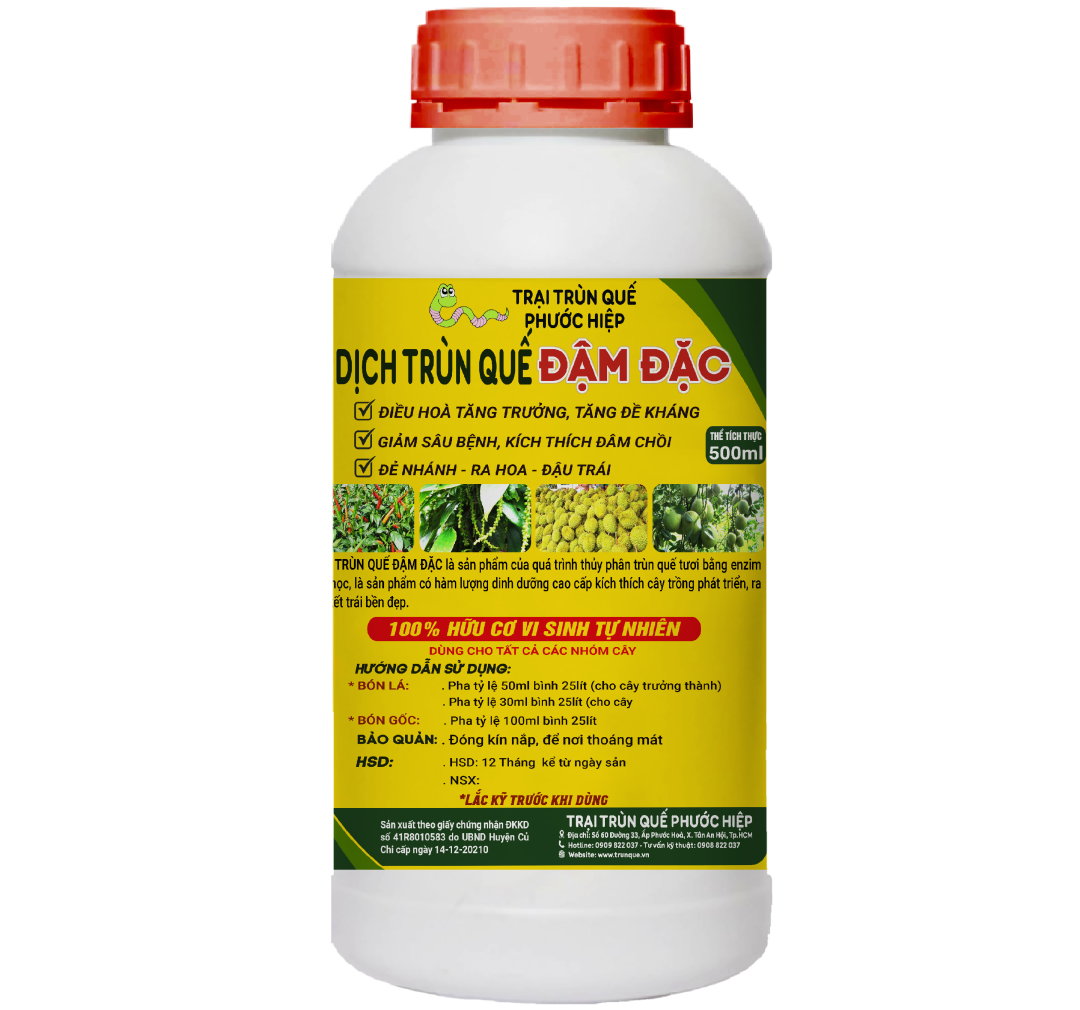 DỊCH TRÙN QUẾ ĐẬM ĐẶC LOẠI 500ML